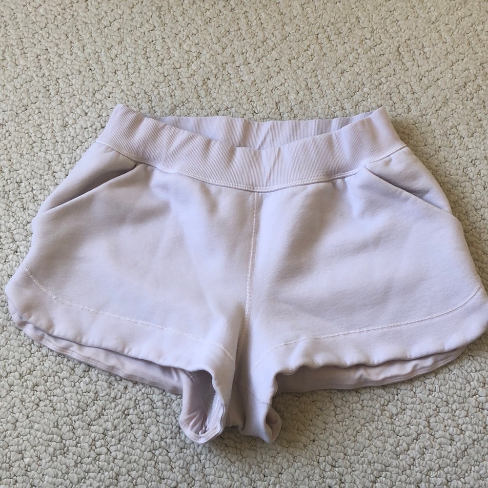 Lululemon Light Pink Fleece Shorts